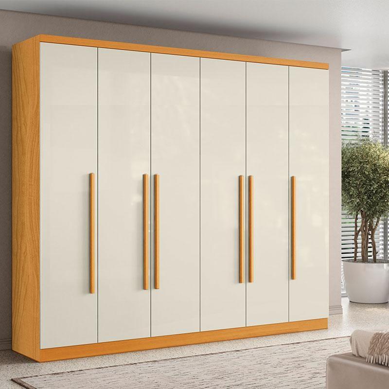 Guarda Roupa Casal Canadá 2030290 Cinamomo Off White - Aramóveis